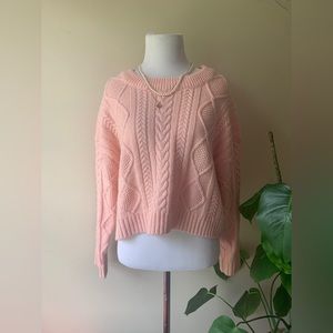 Baby Pink Cropped Sweater